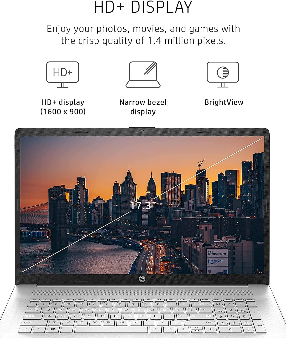 17.3" HD+ AMD Athlon Silver 3050U 4GB RAM 256GB SSD Laptop M854