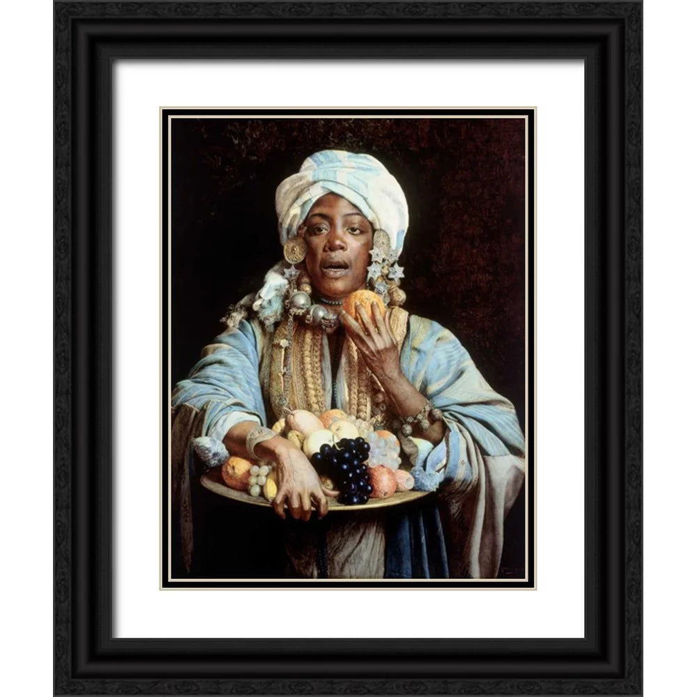 Black Ornate Wood Framed Museum Art Print F9209