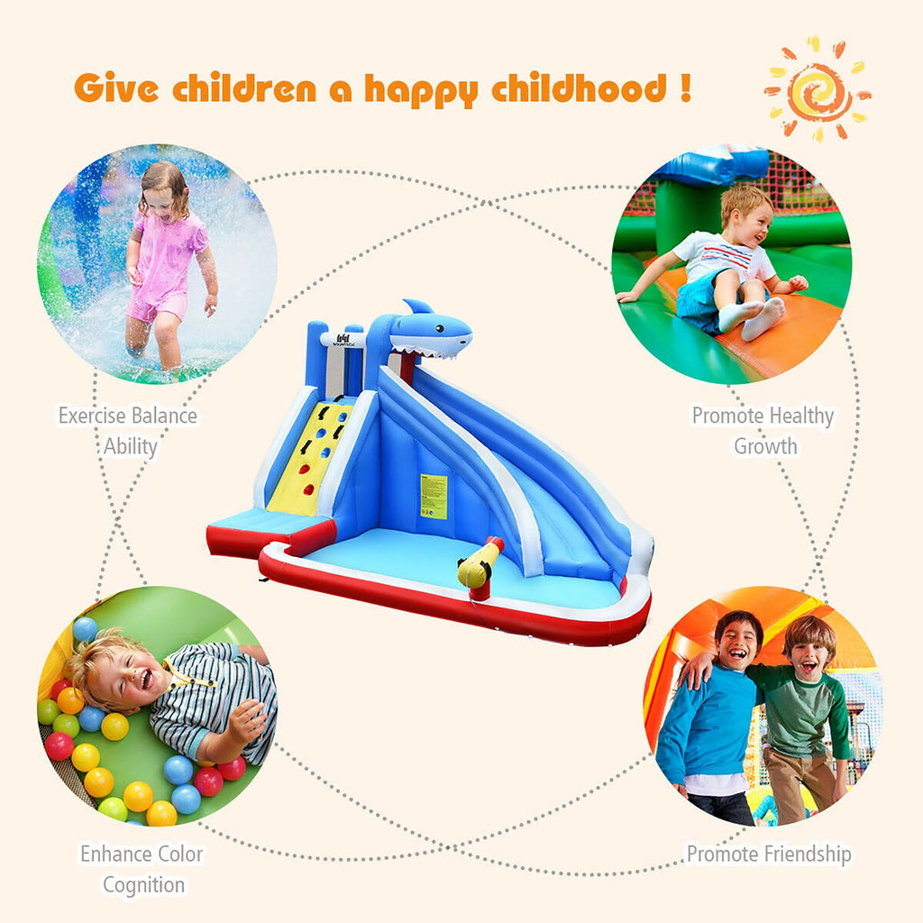 Inflatable Water Slide Bounce House Castle Splash Water Pool J76279