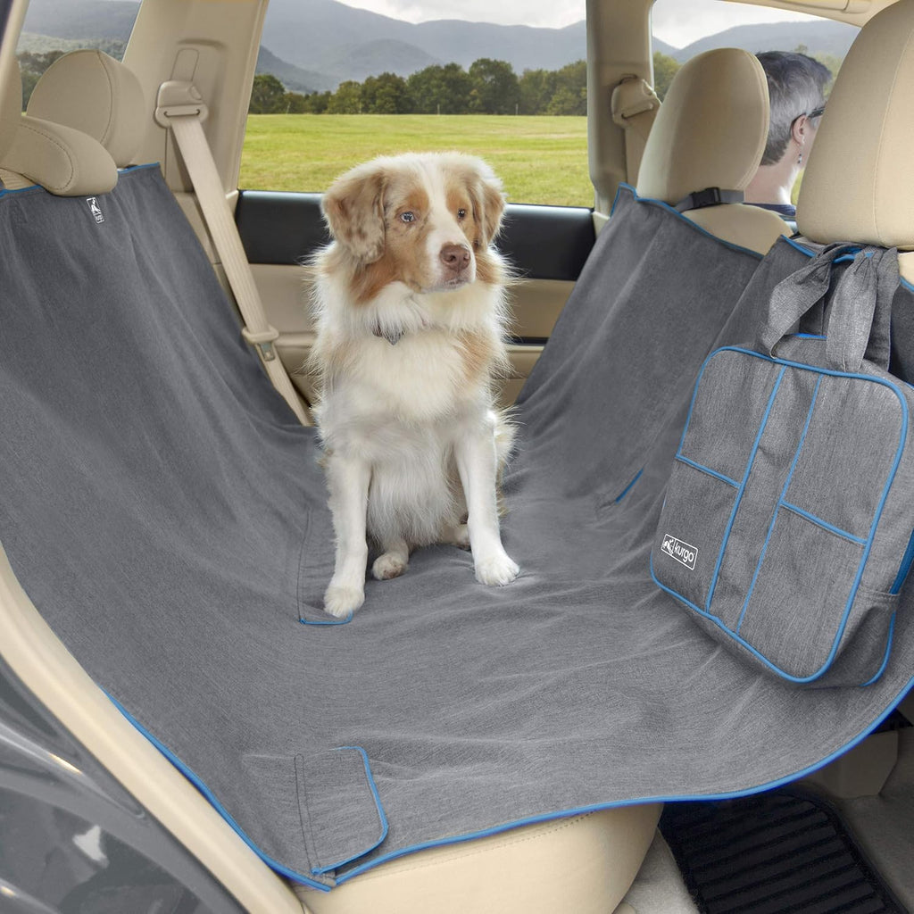 Khaki Heather Charcoal Grey Dog Car Hammock Seat Cover Pack of 2 I958497
