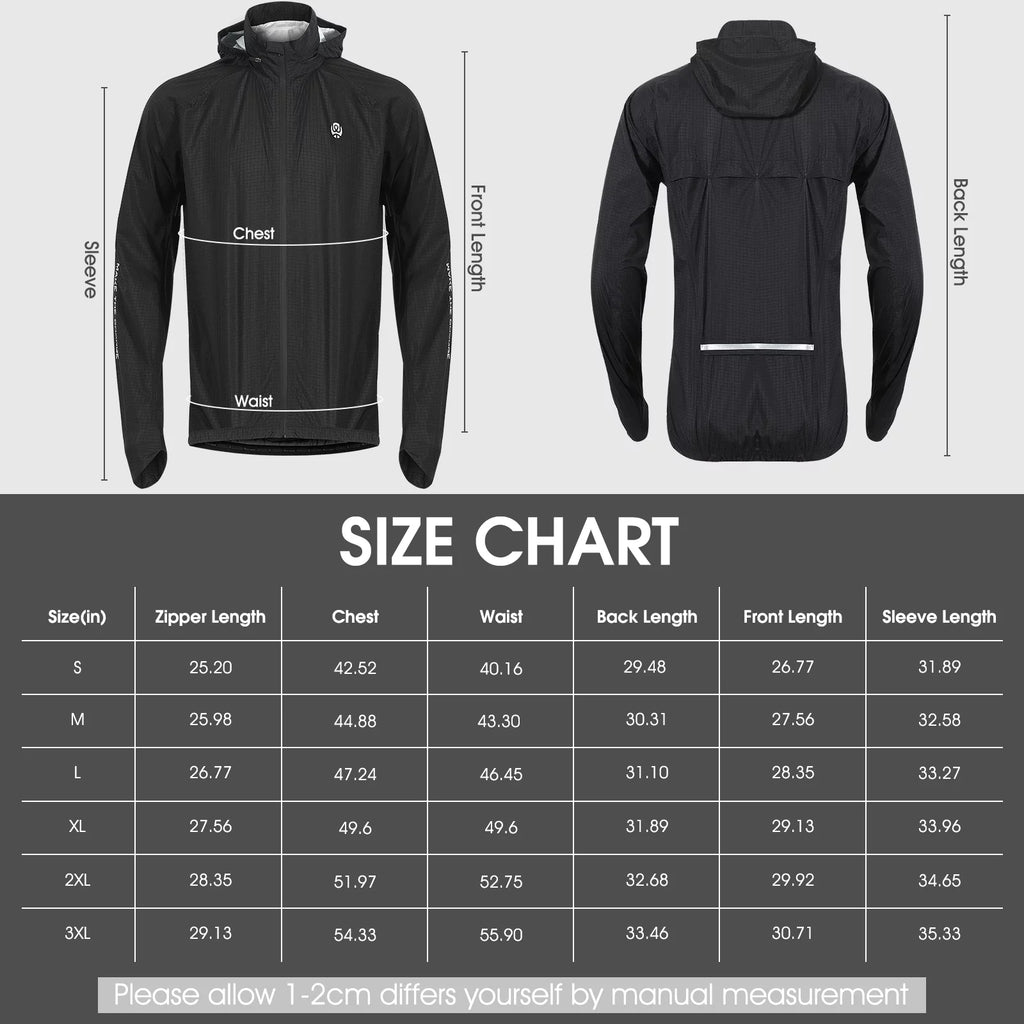 Black Windproof Cycling Jacket S10587