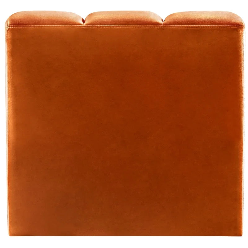 Cognac Velvet Straight Chair U52698