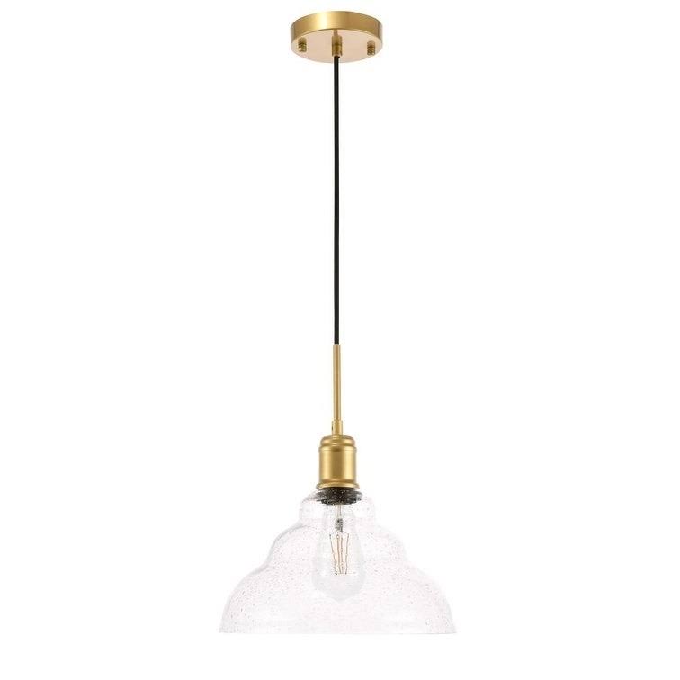 Black Seeded Glass 1-Light Table Lamp V371103