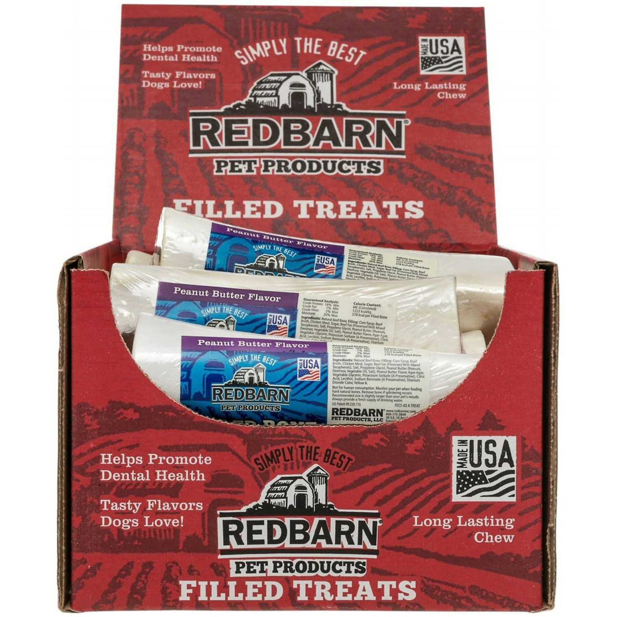 Peanut Butter Filled Bones Dog Treats K5341