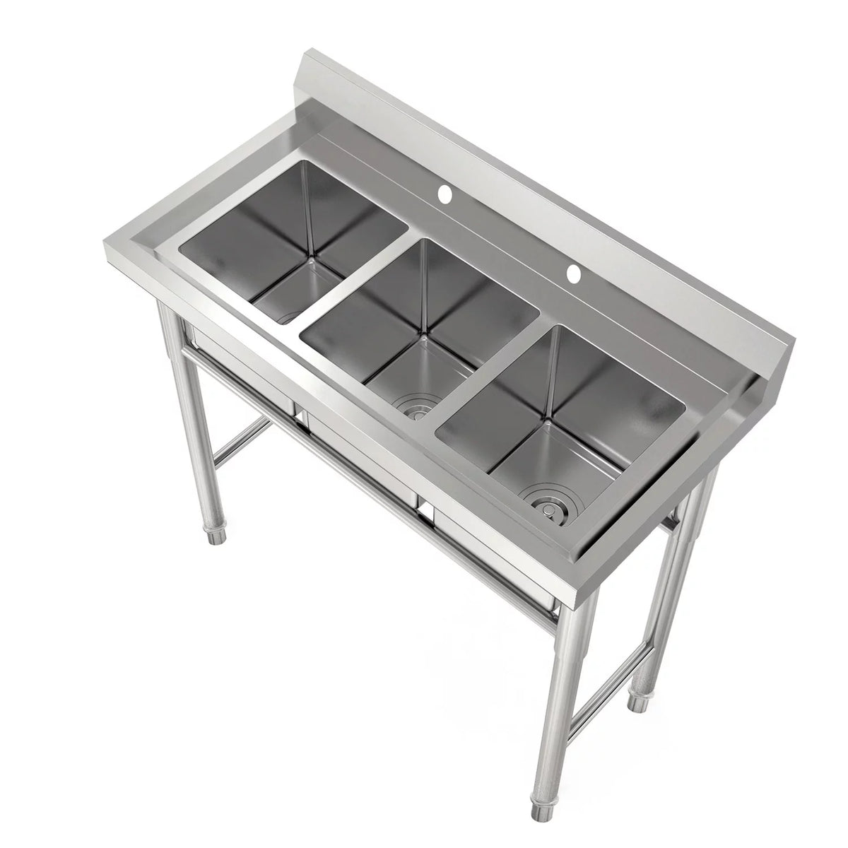 39" 3 Compartment Stainless Steel Sink E52239