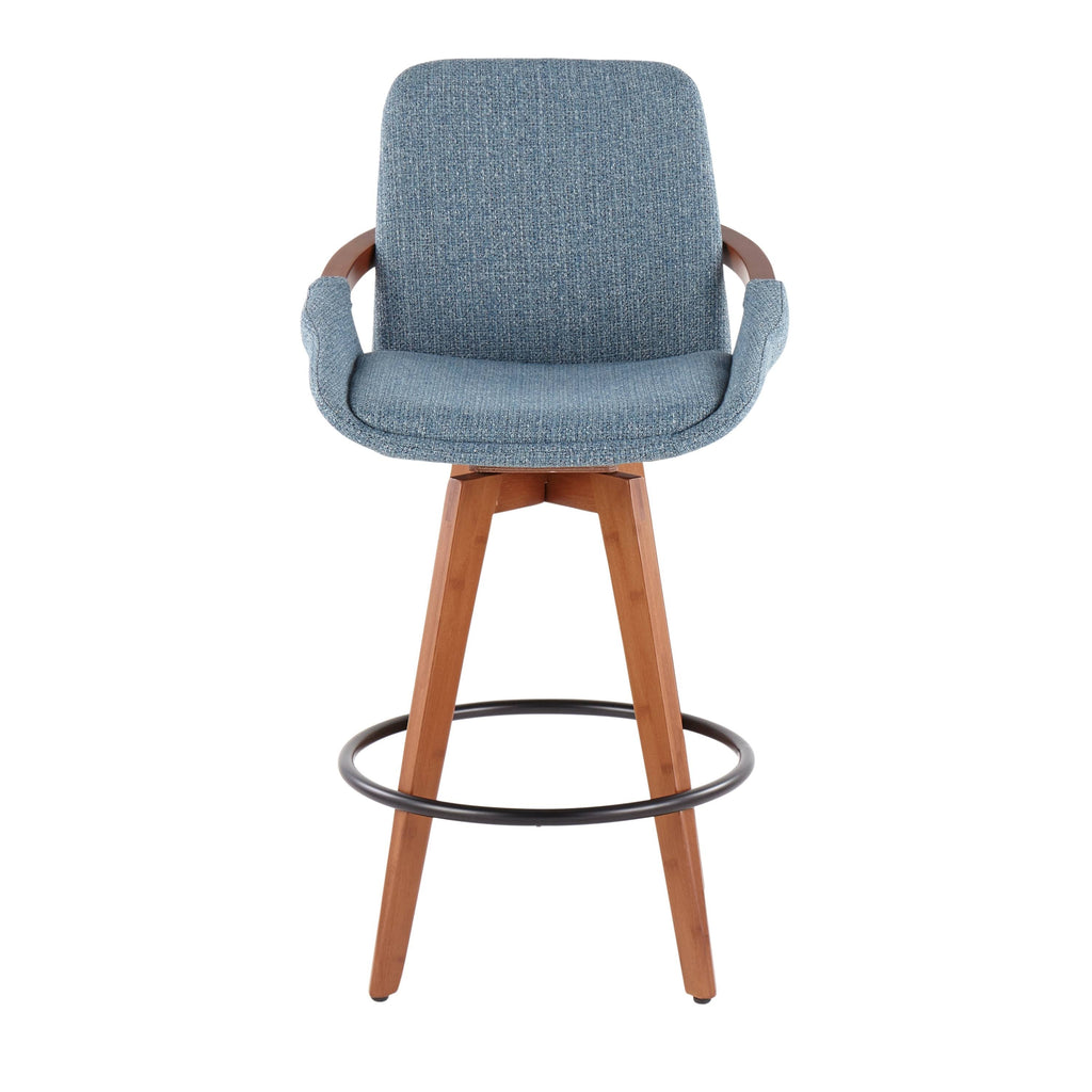 Blue Noise Fabric Counter Stool O229617