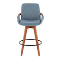 Blue Noise Fabric Counter Stool O229617