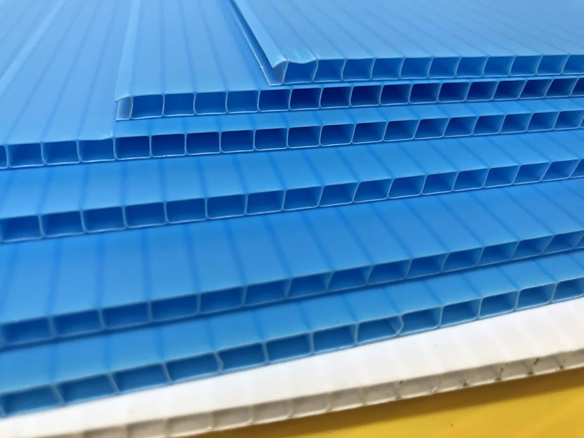 10 Pack Light Blue Blank Signs 18''x24'' x 4 mm with 10 Wire Stake 10''x24'' x 9 Gauge J328