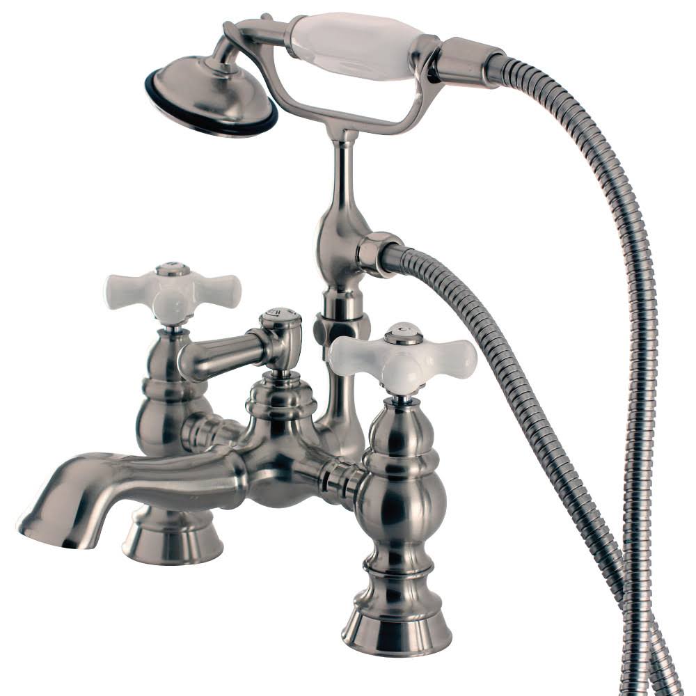 Vintage Deck Mount Clawfoot Tub Filler with Hand Shower D967