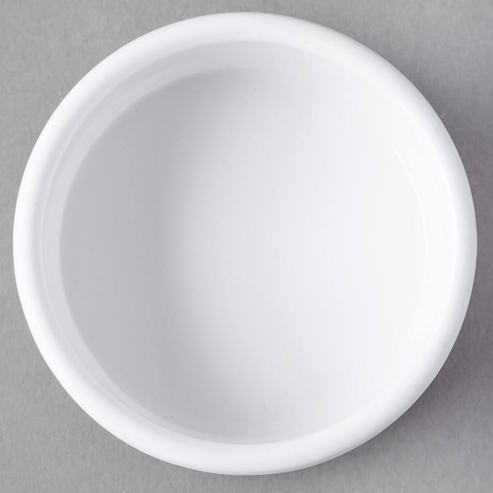 White Melamine 2 oz Straight Sided Ramekin T2477