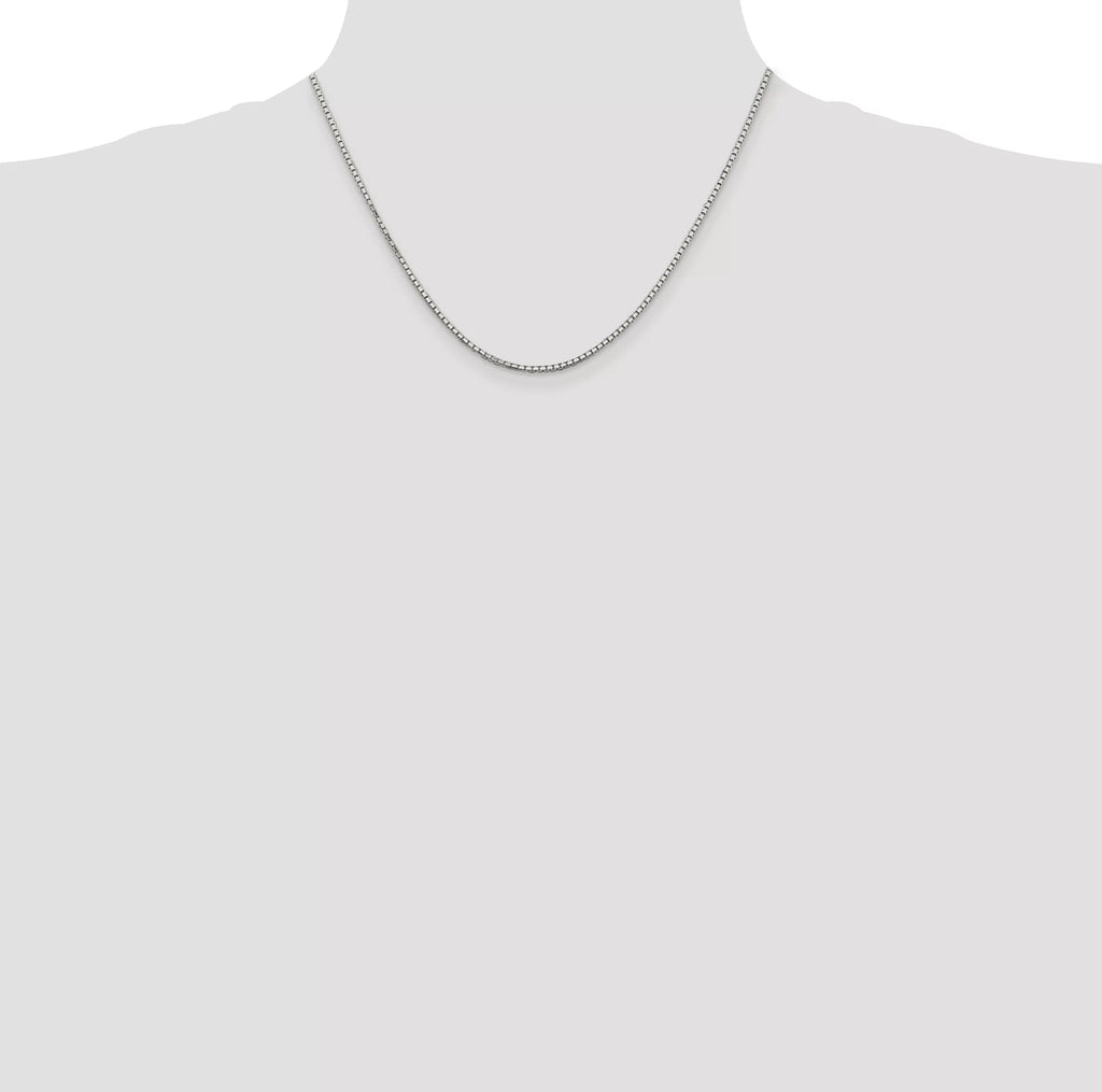 Sterling Silver 1.7mm Diamond-cut Box Chain D484