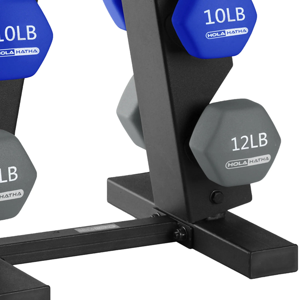 3, 5, 8, 10, & 12 lb Neoprene Hexagon Dumbbell Weight Set with Stand X443