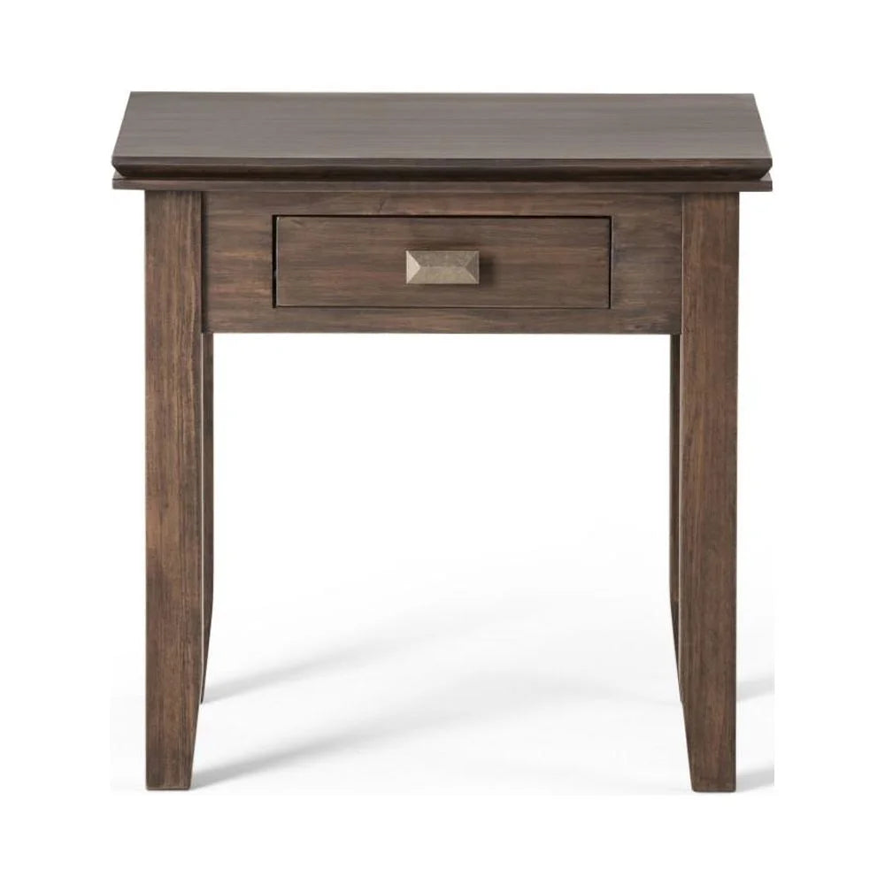 Solid Wood Square End Side Table E434378