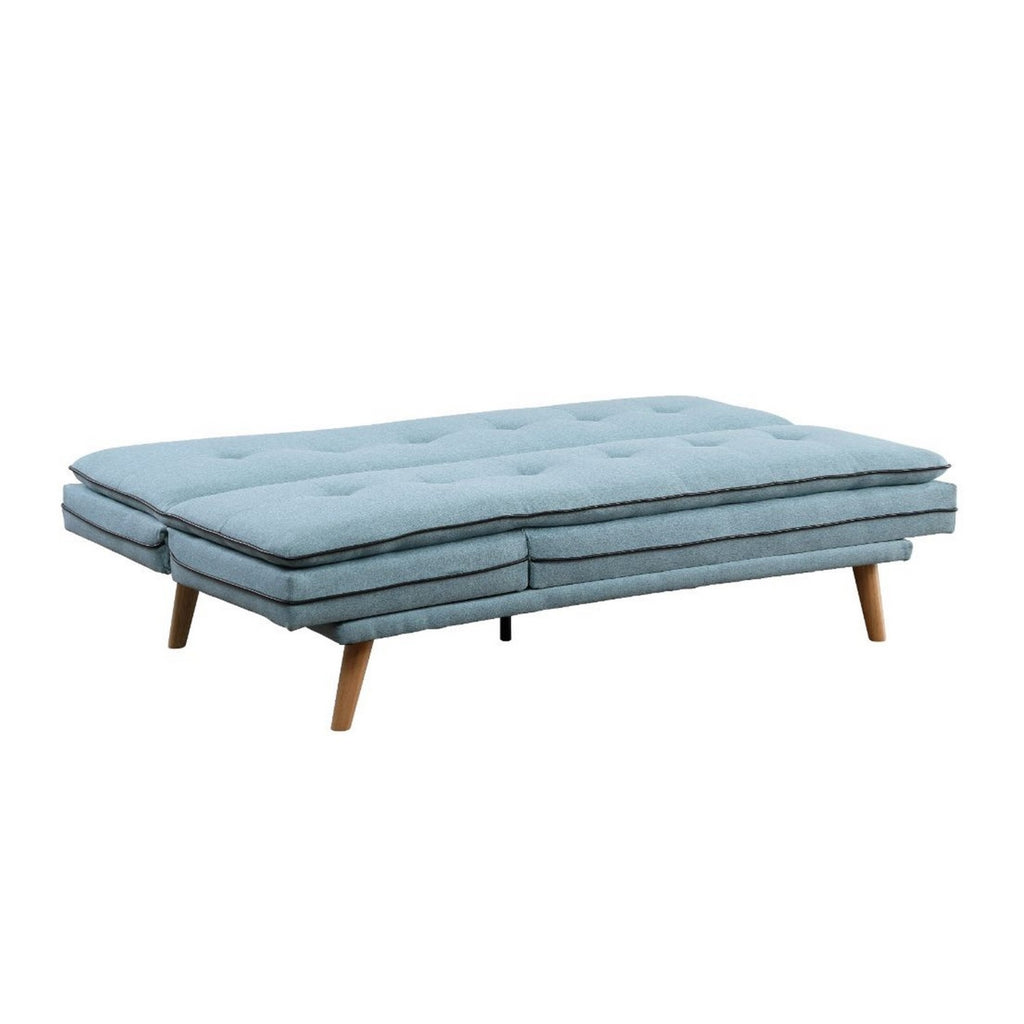 Blue Tufted Sofa with Angled Legs Q6826