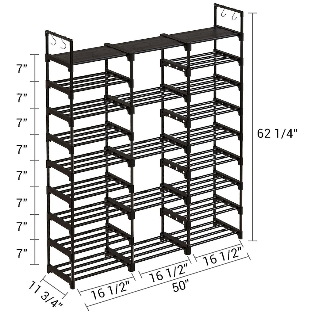 9 Tier Metal Shoe Rack U858