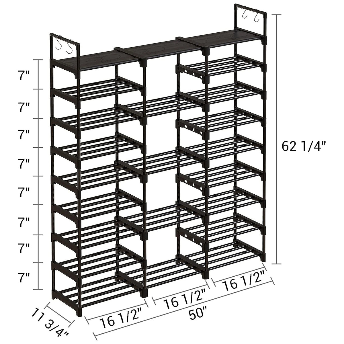 9 Tier Metal Shoe Rack U858