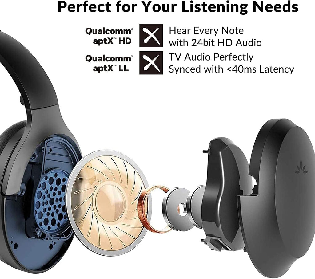 Wireless Noise Cancelling Headphones with Charging Dock Base, Bluetooth 5.0 Headset with Boom Mic W87158