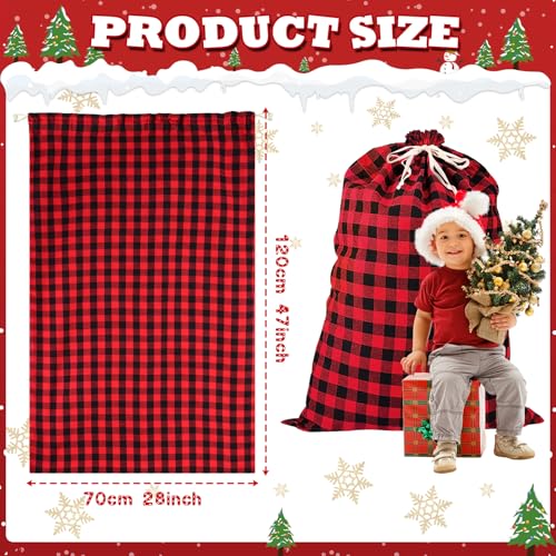 35''x55'' Jumbo Christmas Drawstring Gift Bags U192307