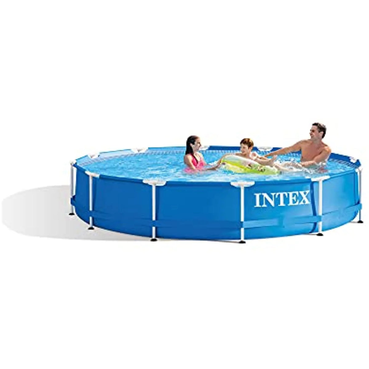 12 Ft x 30 Inches Metal Frame Above Ground Swimming Pool with Filter & Cover I5877