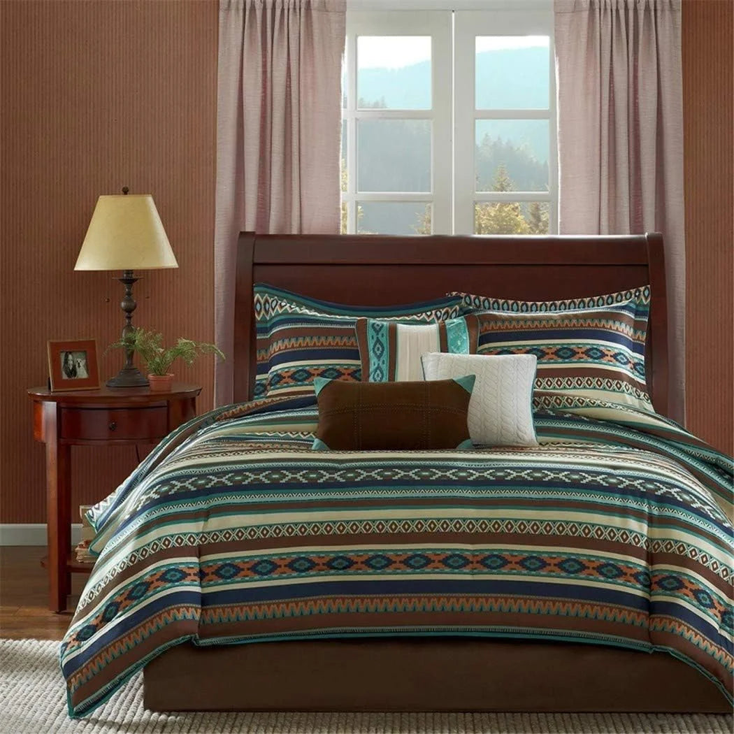 Turquoise California King 7 Piece Comforter Set U5878
