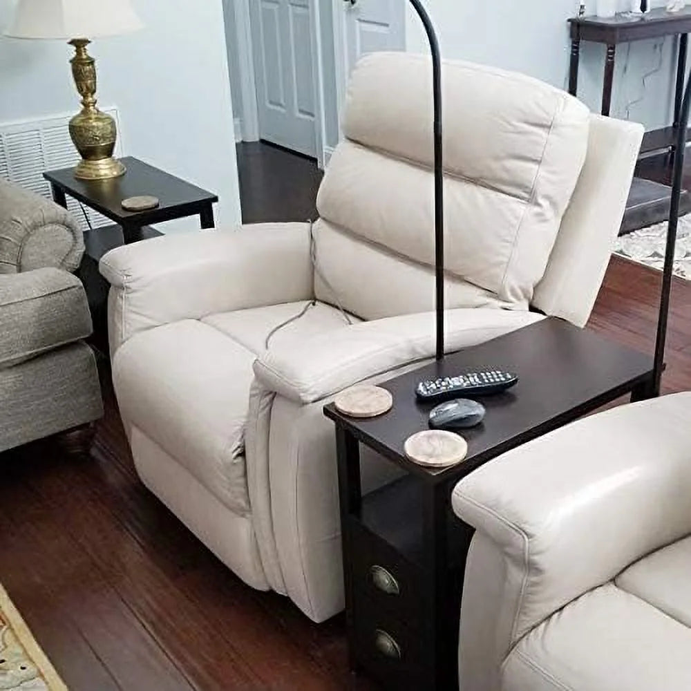 End Table with 2 Drawer and Open Nightstand M2419