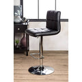White Leatherette Bar Stool F5593