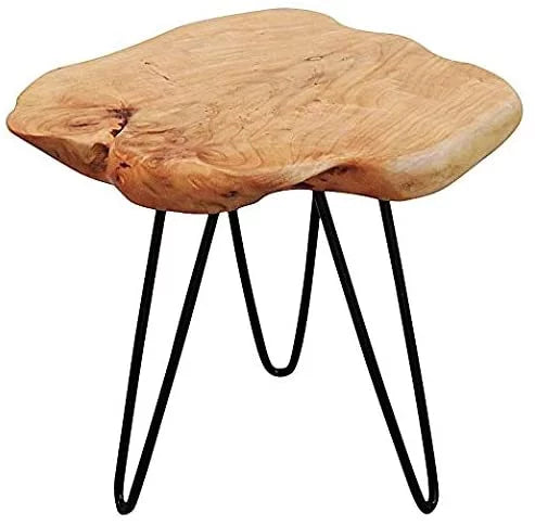 Live Edge Side Table with Hairpin Legs T50268
