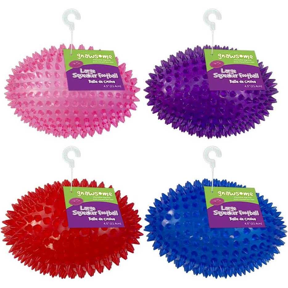 4.5” Spiky Squeaker Football Dog Toy I756