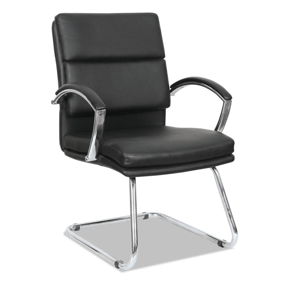 Black Soft Leather Guest Chair A590