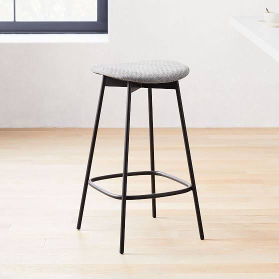 Sapphire Basket Slub Backless Counter Stool T91885
