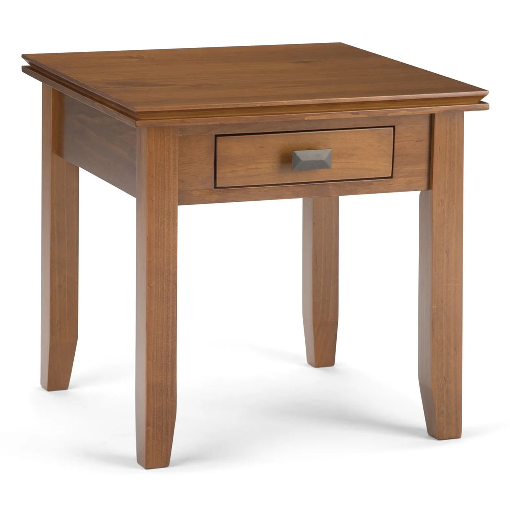 Solid Wood Square End Side Table E434378