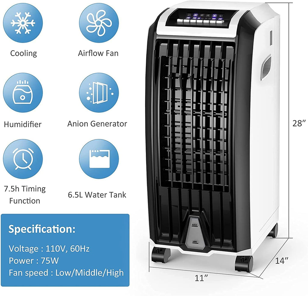 Portable 4-in-1 Evaporative Air Cooler with Humidifier L67989