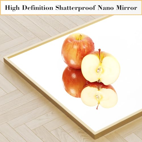 Arched Full Length Mirror with Stand Aluminum Frame Black 59"x16" H9521