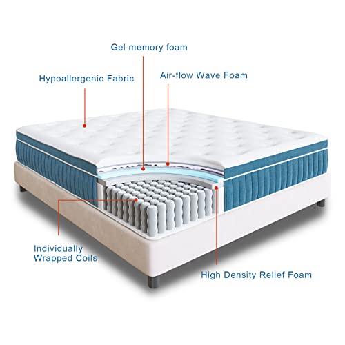 Queen 12 Inch Hybrid Gel Memory Foam Mattress Z348992