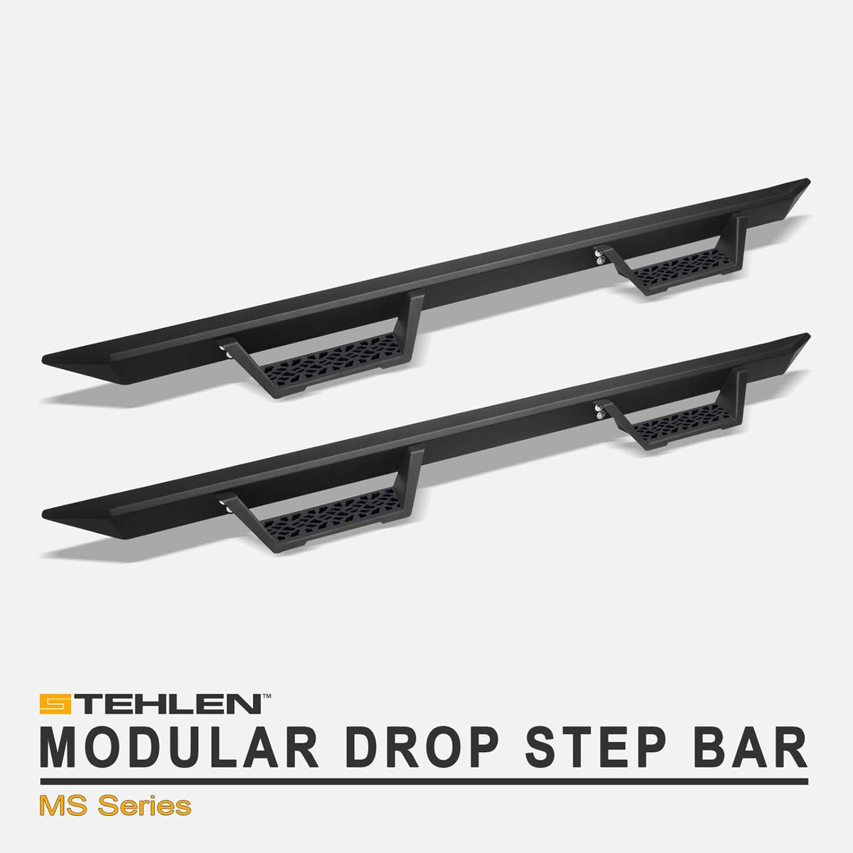 Matte Black Nerf Bars Running Boards for Ford F150 SuperCrew Cab H6200