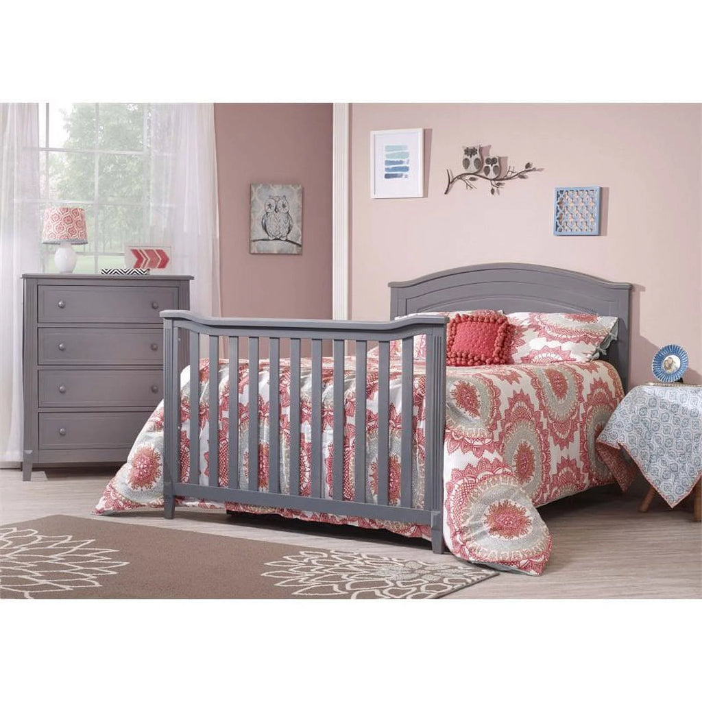 Gray Round Top Panel Crib F832307