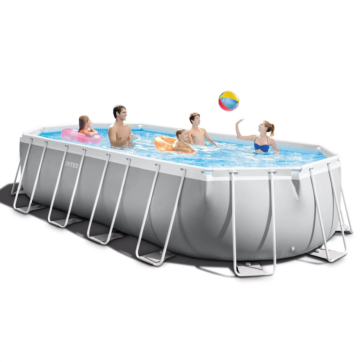 20ft x 10 ft x 48 Prism Frame Oval Swimming Pool Set with Canopy J36285
