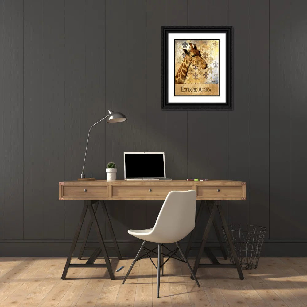 Black Ornate Wood Framed Art Print X2790