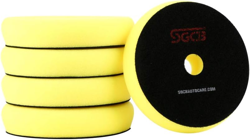5" Foam Polishing Sponge Pad Pack of 5, Hook & Loop Finishing Buffing Grinding Foam Disc Pad V52059