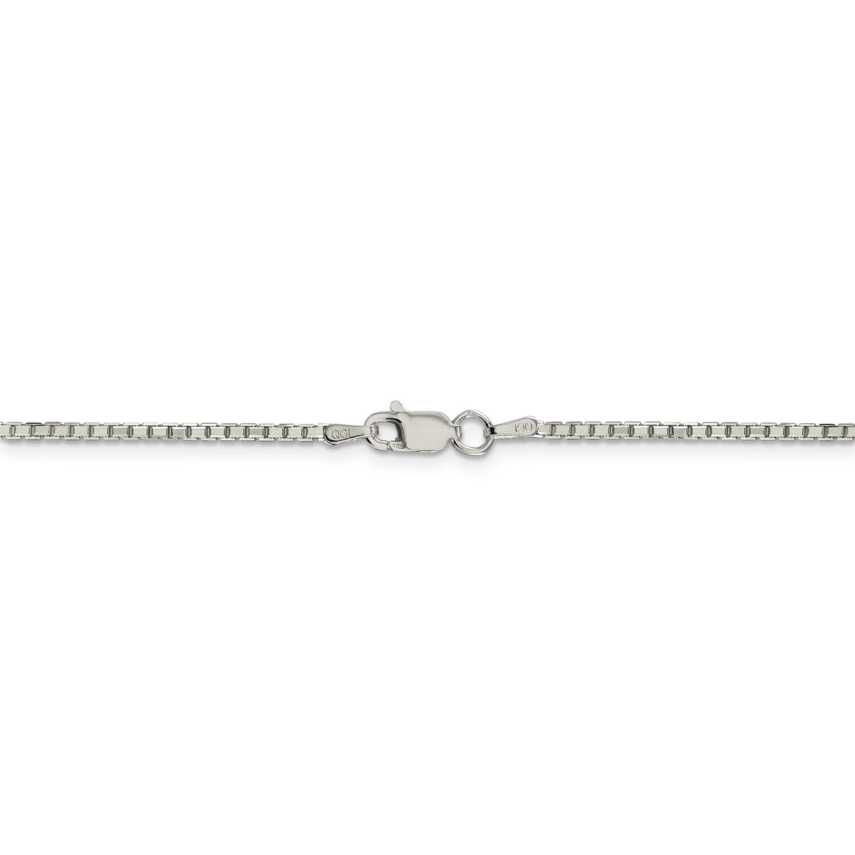 Sterling Silver 1.7mm Diamond-cut Box Chain D484