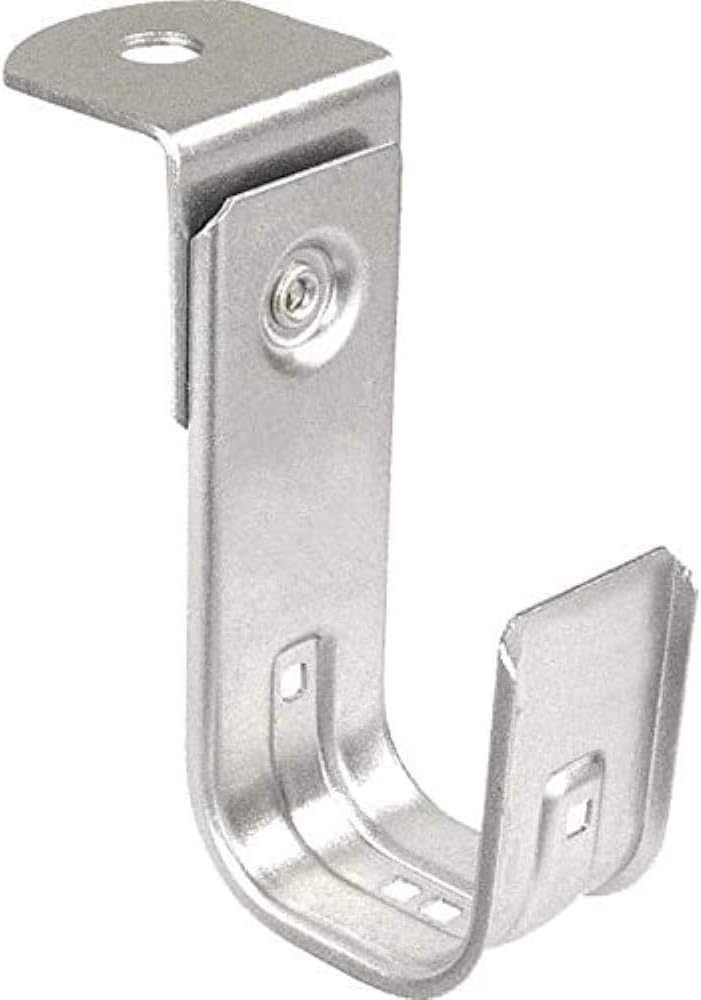 2 Inch Zinc Plated Steel Ceiling Mount J-Hook, 50 Pack U554