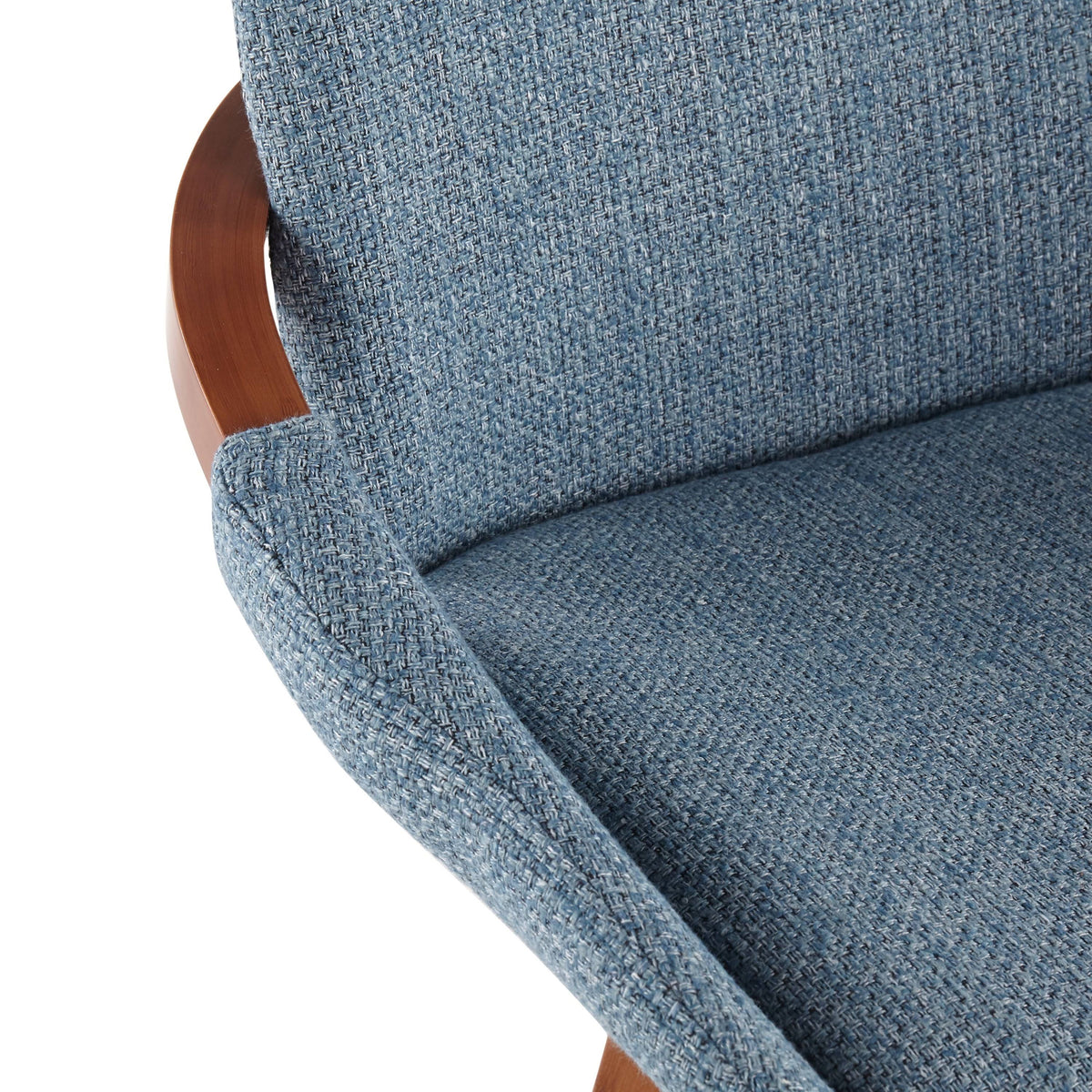 Blue Noise Fabric Counter Stool O229617