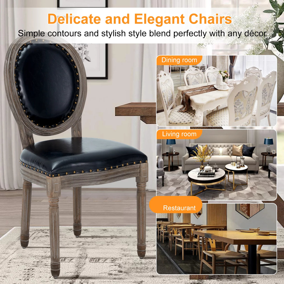 Brown Leather Dining Chairs Set of 2 G8531
