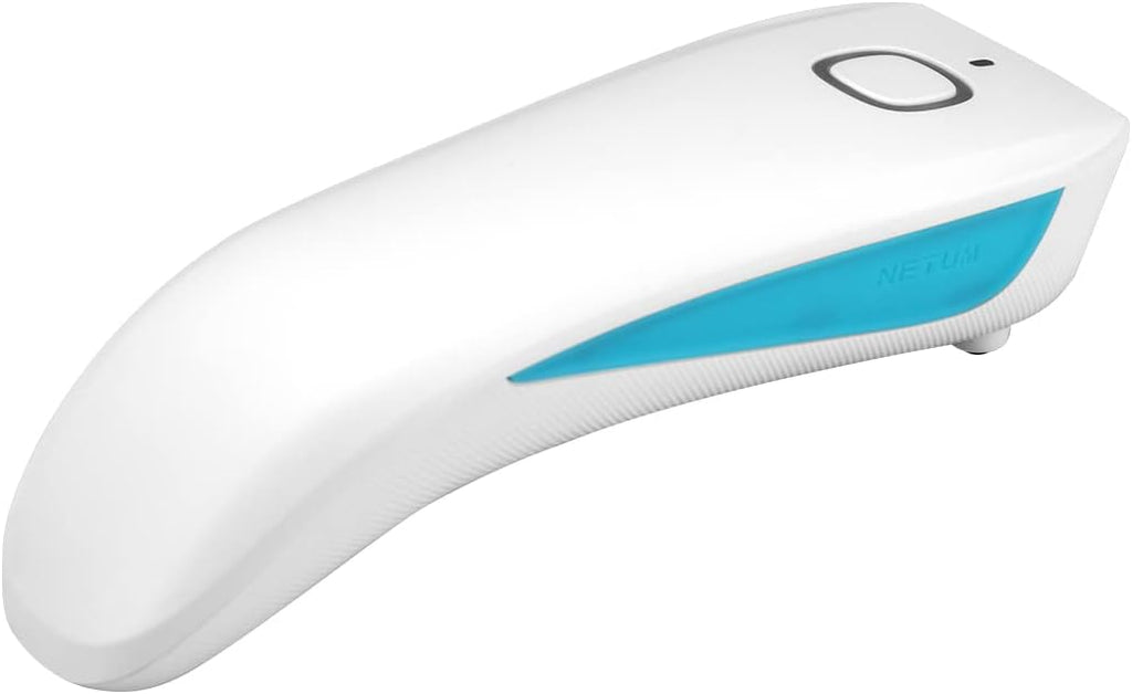 Mini Wireless 2D QR Barcode Scanner, Bluetooth Portable Pocket Small 1D 2D Bar Code Reader, White S694