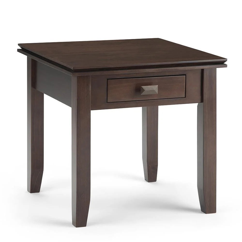 Solid Wood Square End Side Table E434378