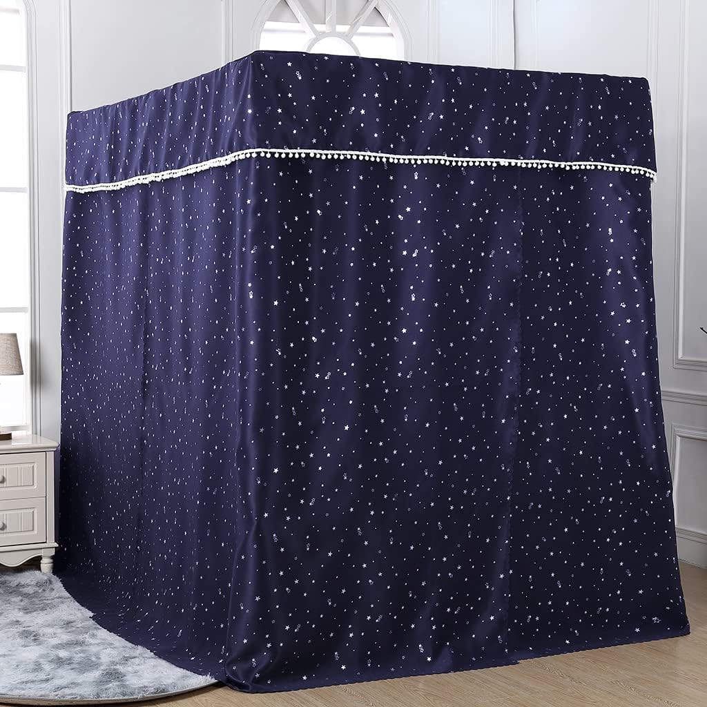 Black 100% Lightproof 4 Corner Post Bed Curtain Canopy (King) L290