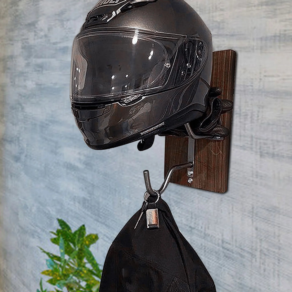Motorcycle Helmet Rack & Jacket Hook V736319