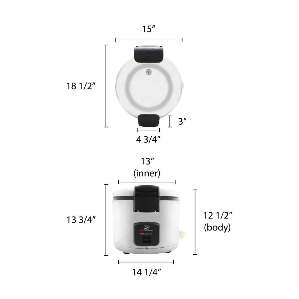 33 Cups Stainless Steel Rice Cooker / Warmer J160