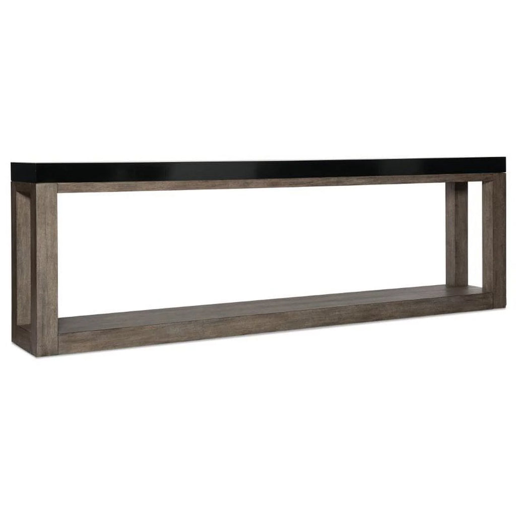 Contemporary Wood Console Table in Black and Brown S8494
