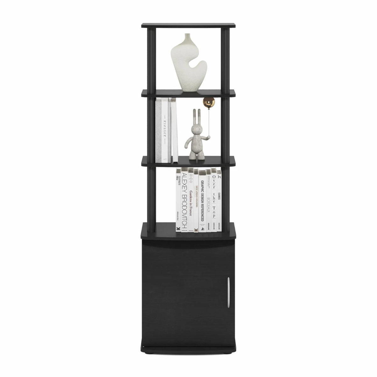 3-Tier TV Entertainment Side Table with Storage Cabinet I9216